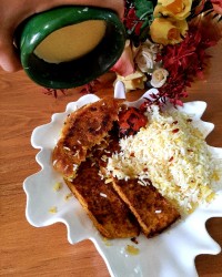 کباب تابه ای مرغ و ماست خانگی