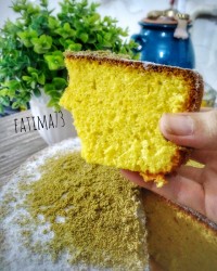 کیک زعفرون و گلاب وهل