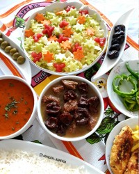 خورش آلو با گوشت