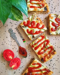 پیتزا مرغ و قارچ