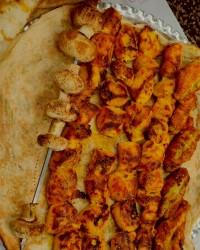 جوجه کباب وکباب قارچ