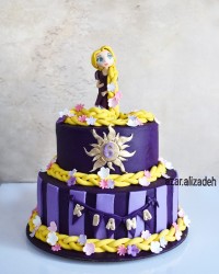 کیک کارتون راپونزل