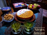 کیک نارگیل به همراه دمنوش آویشن