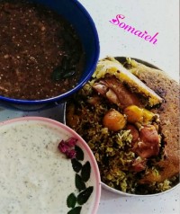 برنج مخلوط با سبزیجات ورق بزنیدعکس متفاوته