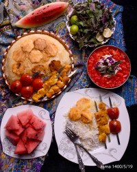 جوجه کباب تابه ای