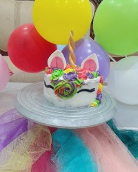 کیک اسب تک شاخ تولد دختری