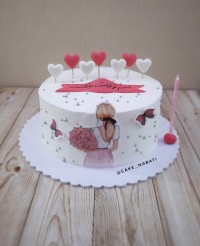 کیک دخترونه (سفارش مشتری)