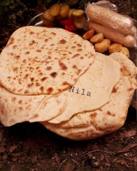 سوسیس مرغ خانگی ، نان تافتون تابه ای