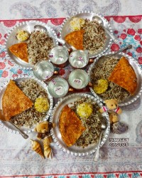 لوبیا پلو با کوفته قلقلی