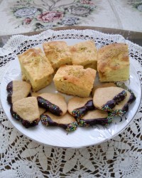 شیرینی پایه بدون کره با کوییک میکس زعفرانی