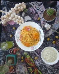 بادمجون پلو