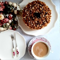 کیک نسکافه با کرم پنیری