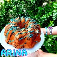 کیک با پودر کرم کارامل