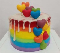 کیک رنگین کمانی