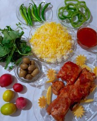 چلو گوشت بوقلمون