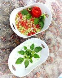سالاد شیرازی ماست خیار