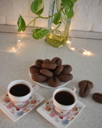 کوکی دانه قهوه و قهوه ترک