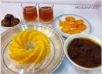 خورش فسنجان با گوشت قلقلی