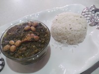 ترش سماق با کته قالبی