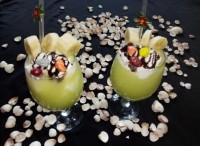 آب طالبی و بستنی