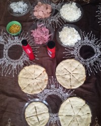 پیتزا و سیب زمینی تنوری