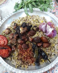 باقالی پلو با ماهیچه کبابی