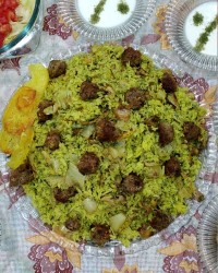 کلم پلو شیرازی خانم عاقا عباس