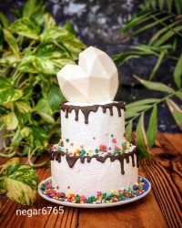 مینی کیک خامه ای دوطبقه