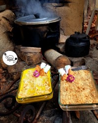 دسر کاکائویی و زعفرونی