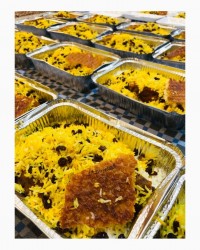 کشمش پلو با مرغ