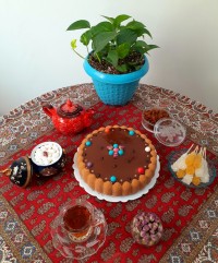 کیک نسکافه و گردو