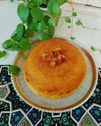 ته چین مرغ و بادمجان