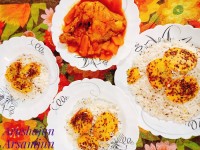 برنج وتهدیگ سیب زمینی کنجدی باهمکاری آروشاجون