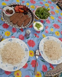 کباب تابه ای نهار من و همسرم