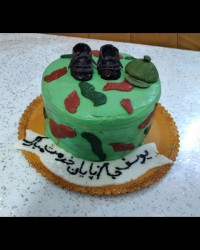 کیک پایان خدمت خواهرزاده عزیزم