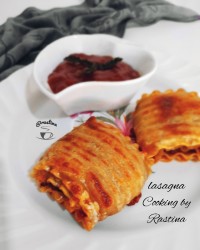 A bite of lasagna cannelloni Chicken