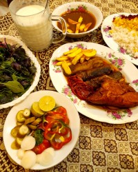 خورش کدو سبز با مرغ