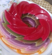 ژله رنگین کمان در فریزر