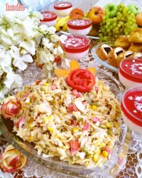 سالاد ماکارونی (میز سالاد و دسر)