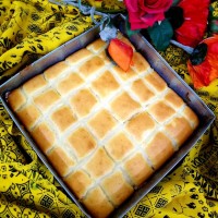 کیک سمولینا کرمدار..رسپی ازدوست اینستایی