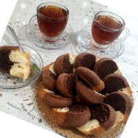 کیک عصرونه دورنگ