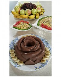 دسر موز شکلات سالاد ماکارونی ساده