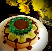 چیز کیک یخچالی ژله ایی