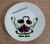 نقاشی باپوست بادمجان وخیار