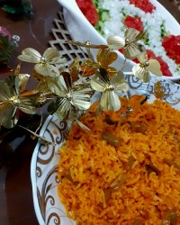 لوبیا پلو خوشمزه