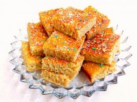 کیک تخته ای نارگیل و کشمش