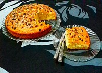 کیک کشمش و گردو با آرد نانوایی