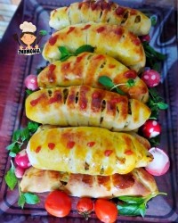 پیراشکی مرغ تو فر