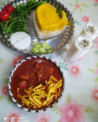 خورشت قیمه با مرغ