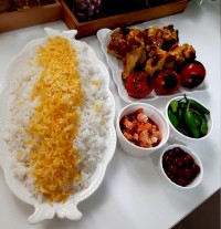 کته با کتف زعفرانی